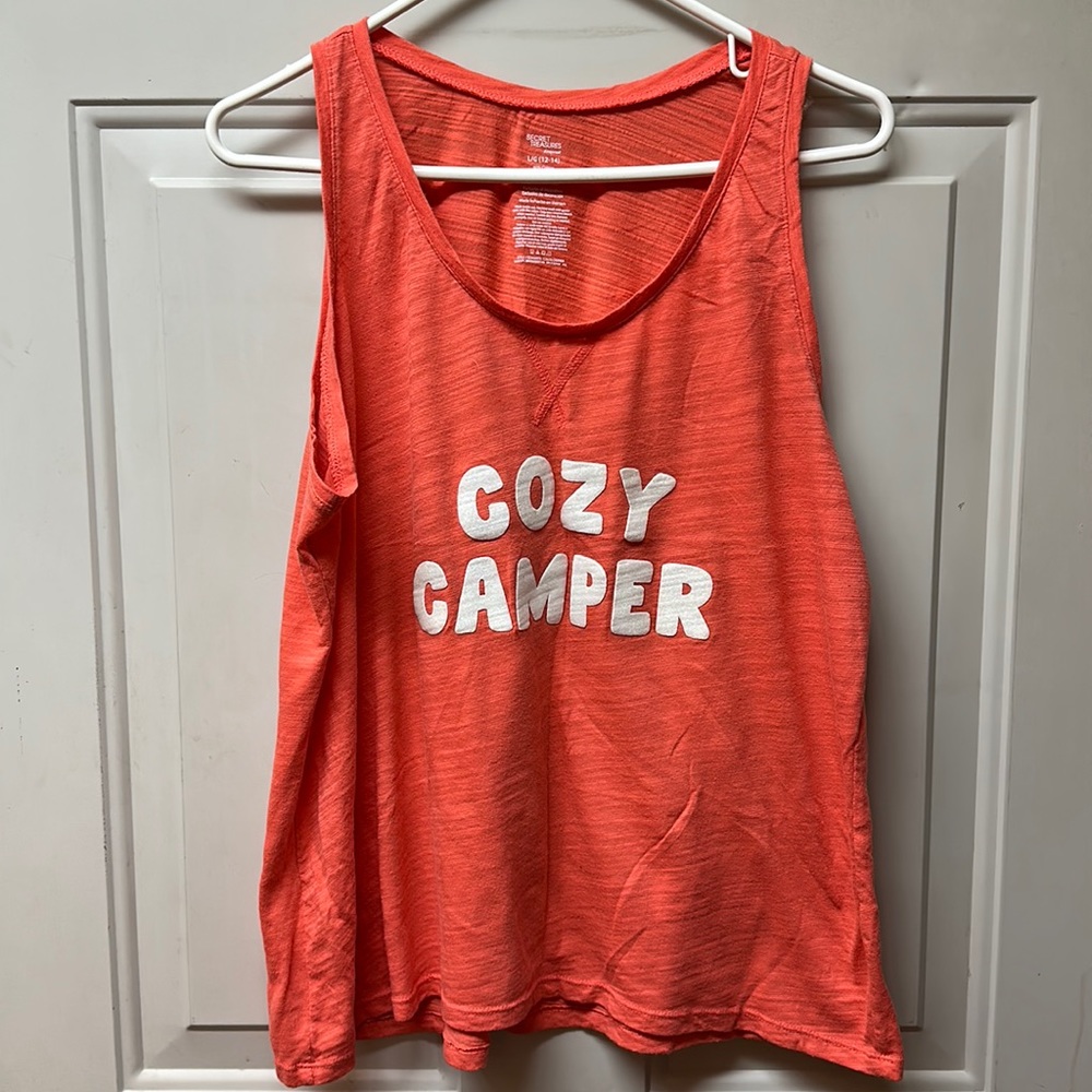 Cozy Camper PJ top, size large